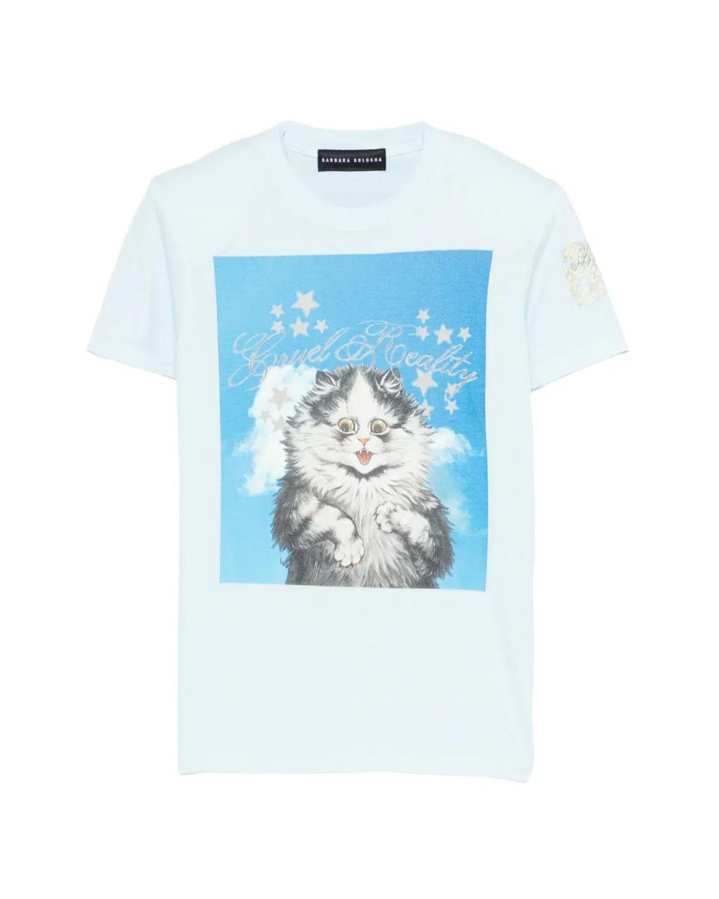 BARBARA BOLOGNA Blue Cat-Print T-Shirt