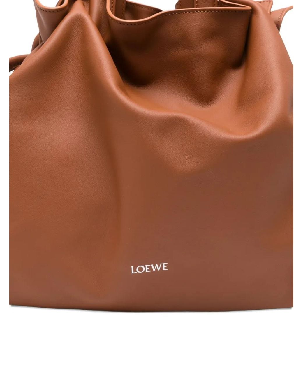 Loewe Brown Flamenco Drawstring Shoulder Bag