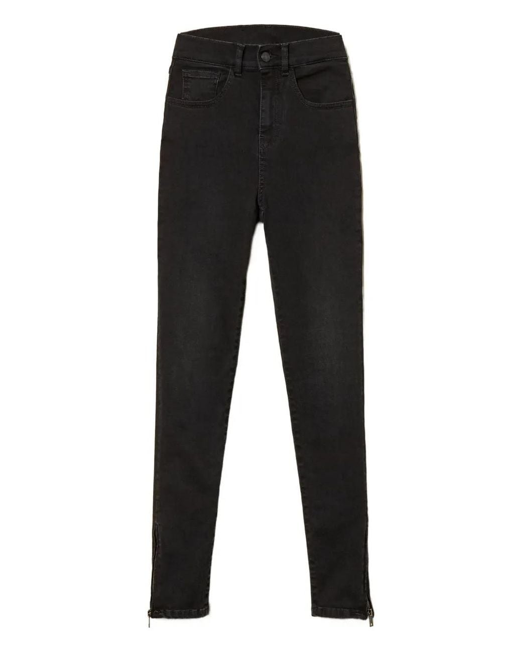 Twinset Black Skinny Jeans With Zip