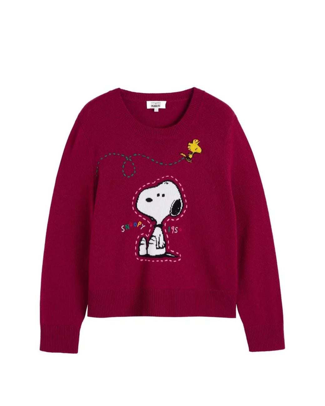 Chinti & Parker Snoopy Embroidered Sweater