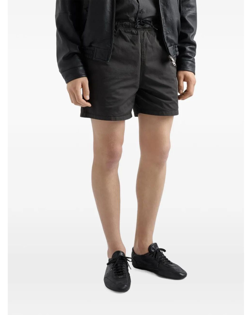 Bañador De Sarga Prada de hombre de color Black