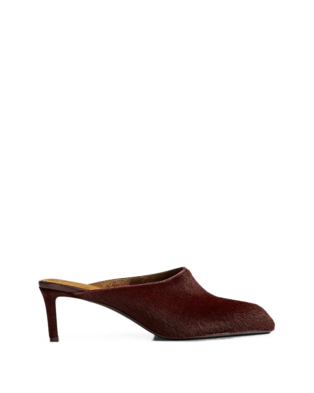 Khaite Brown Mules Colt En Cuir Façon Poulain