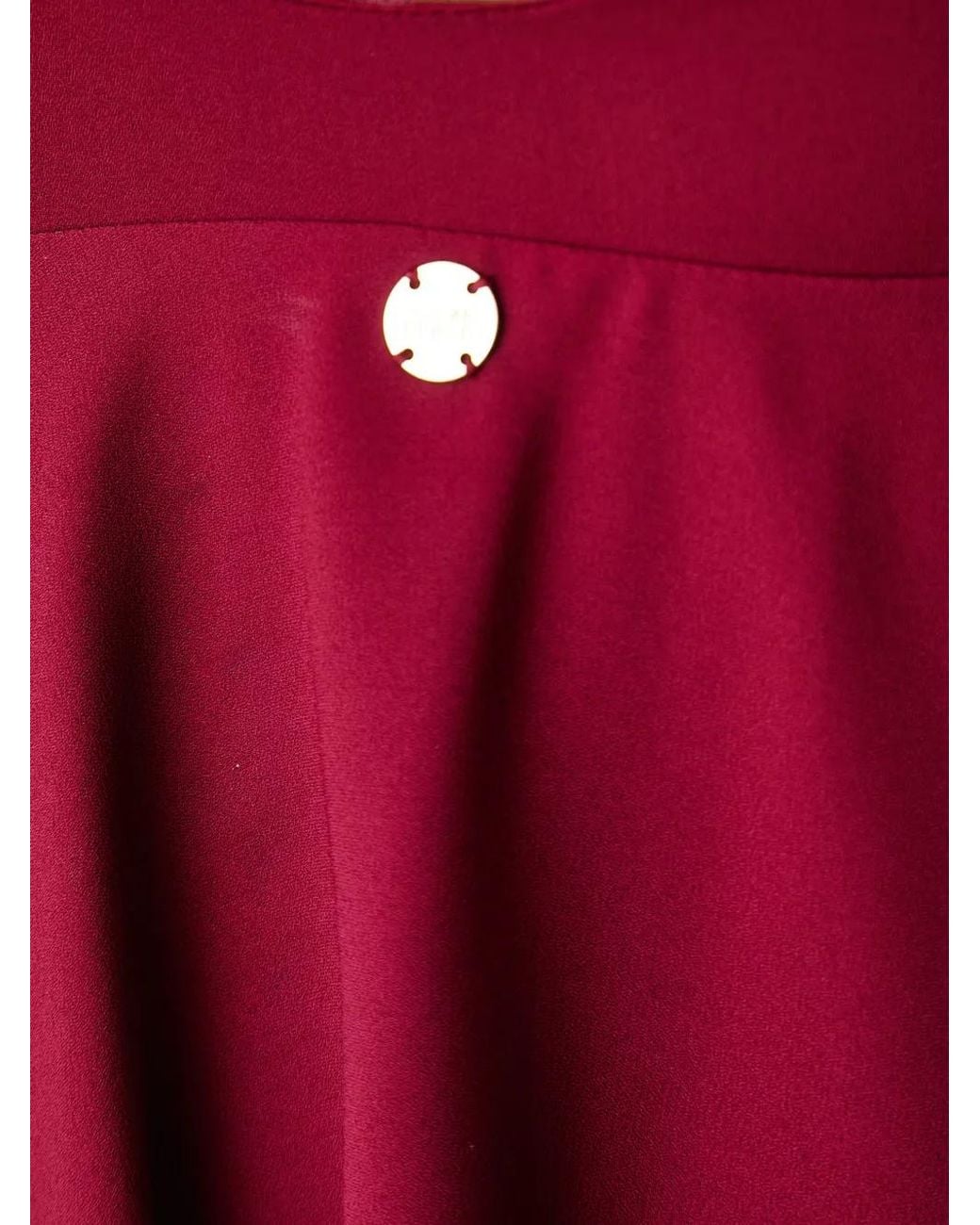 Silvian Heach Red Bow Asymmetric-Hem Midi Dress