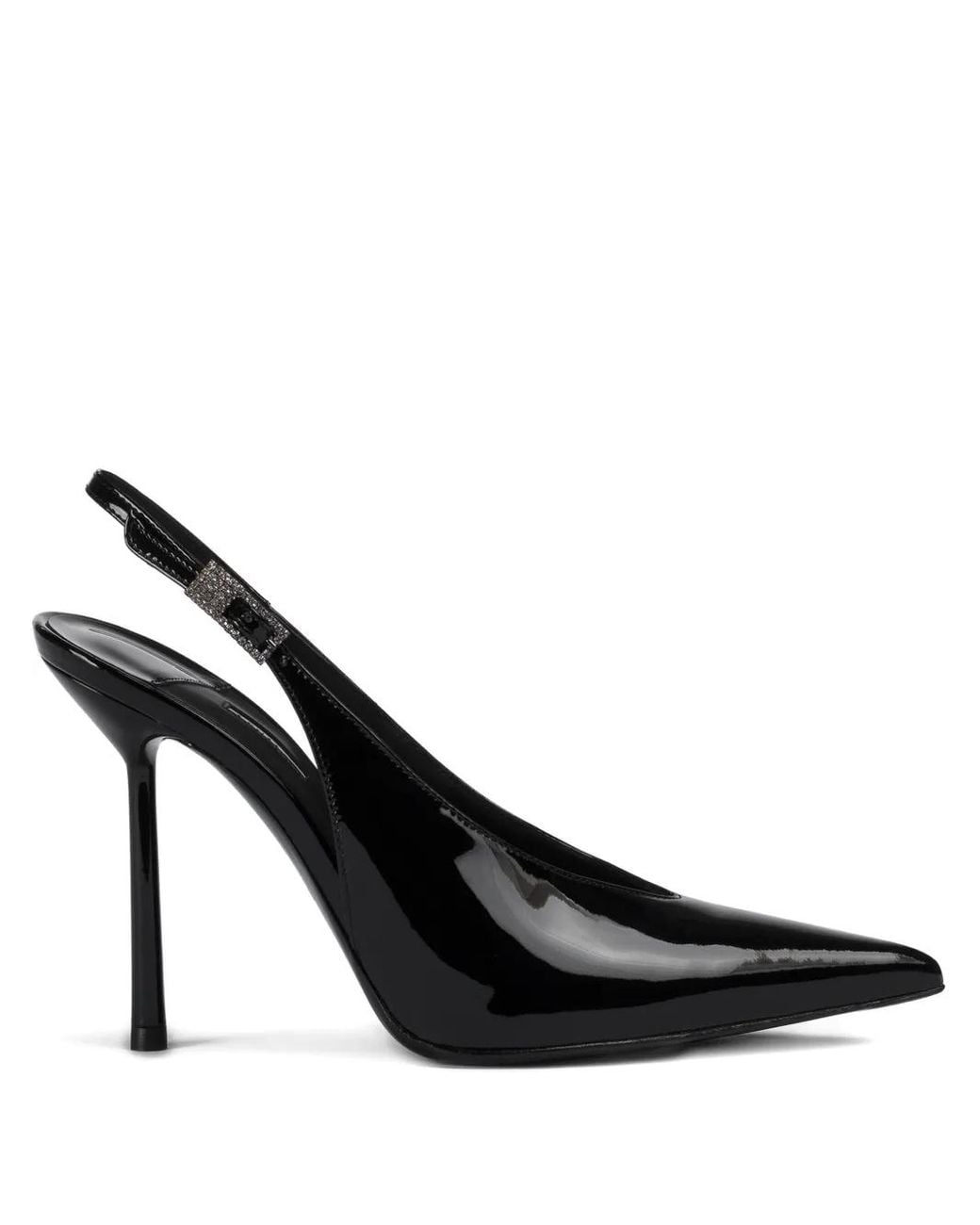 Le Silla Black 100Mm Clivage Slingback Crystal-Embellished Pumps