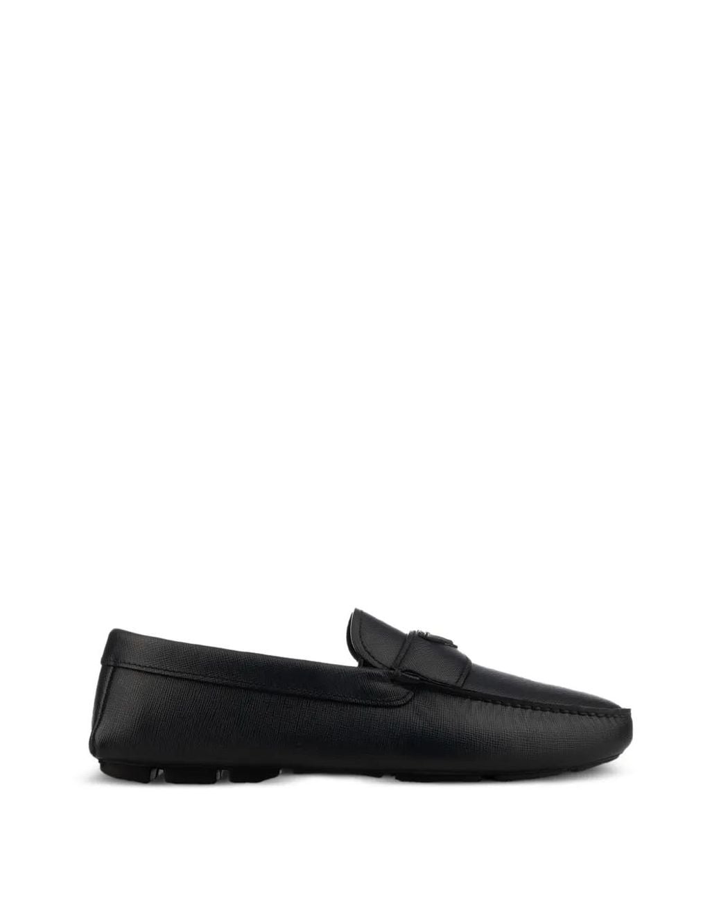 Prada Driver Loafer Aus Saffiano-Leder in Black für Herren