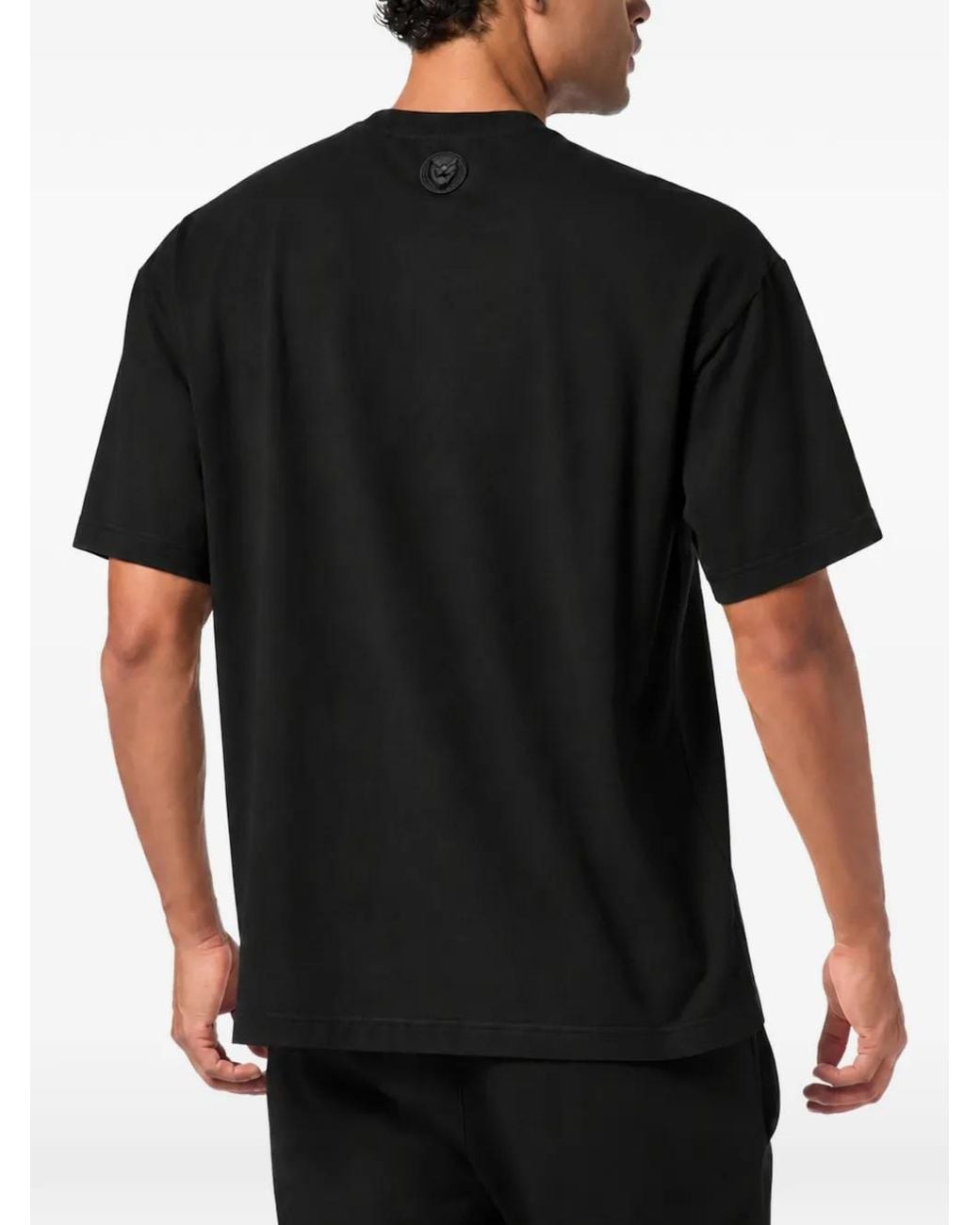 Philipp Plein Black Logo-Print T-Shirt for men