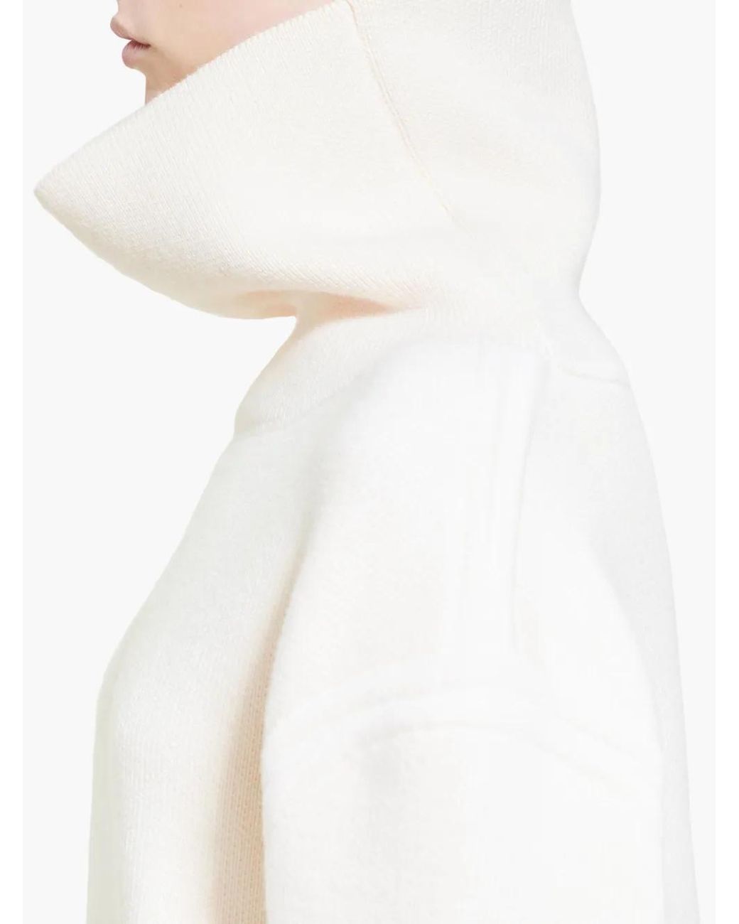 Courreges White Oversized Mock-Neck Sweater
