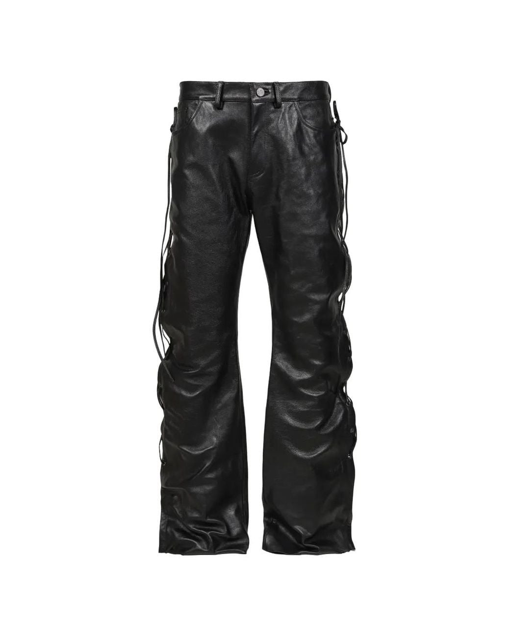 Vetements Black O-Leg Lace-Up Straight-Leg Trousers for men