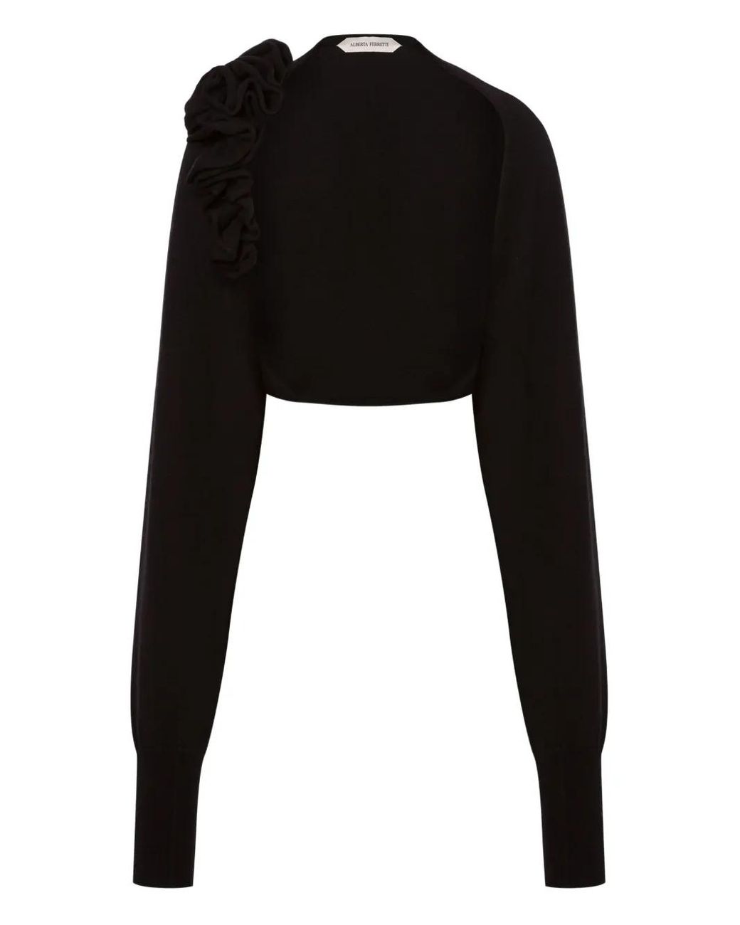 Alberta Ferretti Black Pullover Mit Applikation