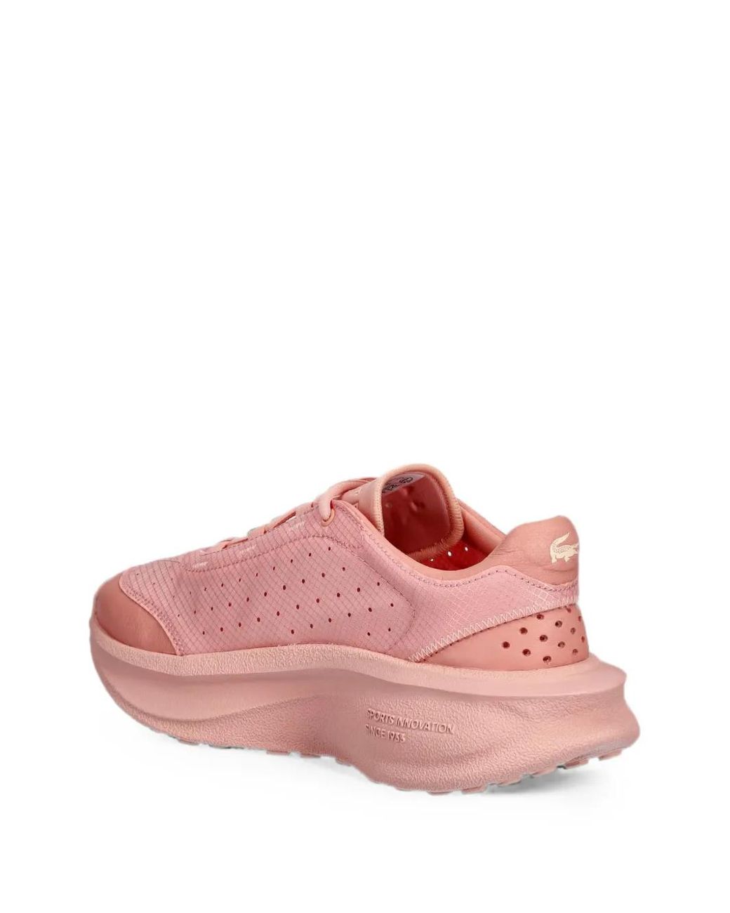 Lacoste Pink New Run Active Perforated Logo-Patch Sneakers