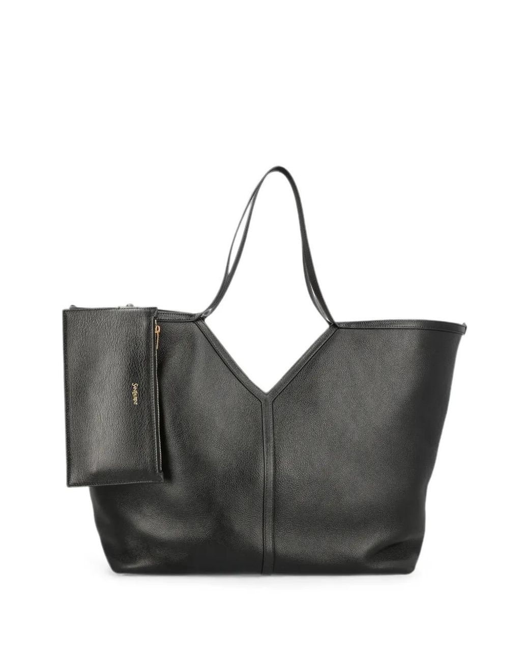 Saint Laurent Black Y Leather Tote Bag