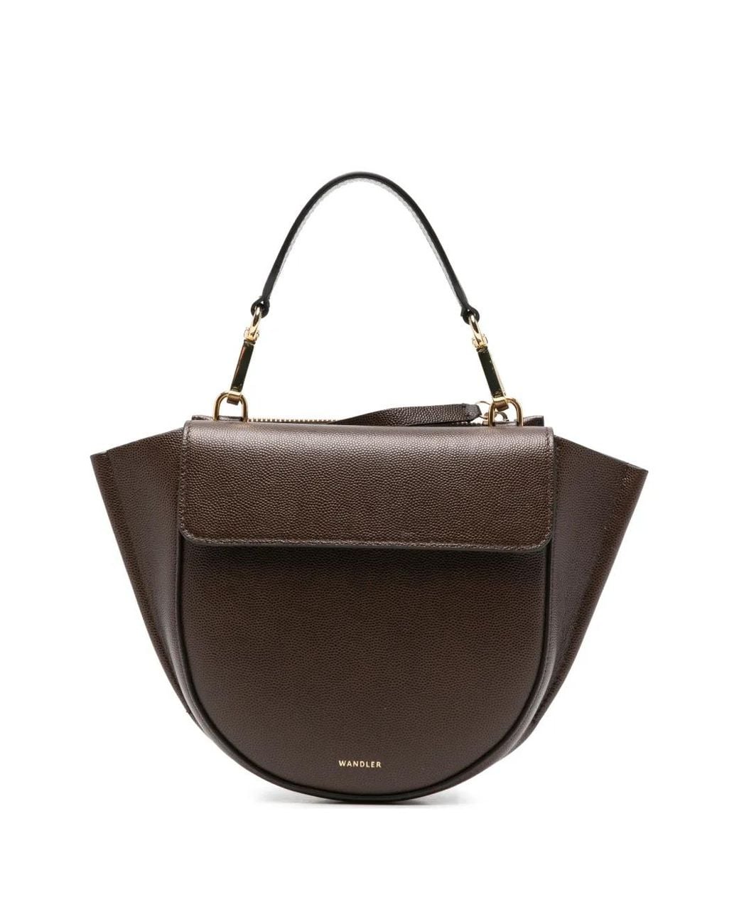 Wandler Brown Mini Hortensia Caviar-Leather Tote Bag