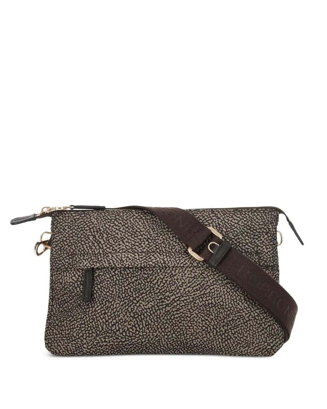 Borbonese Gray All-Over Print Cross Body Bag