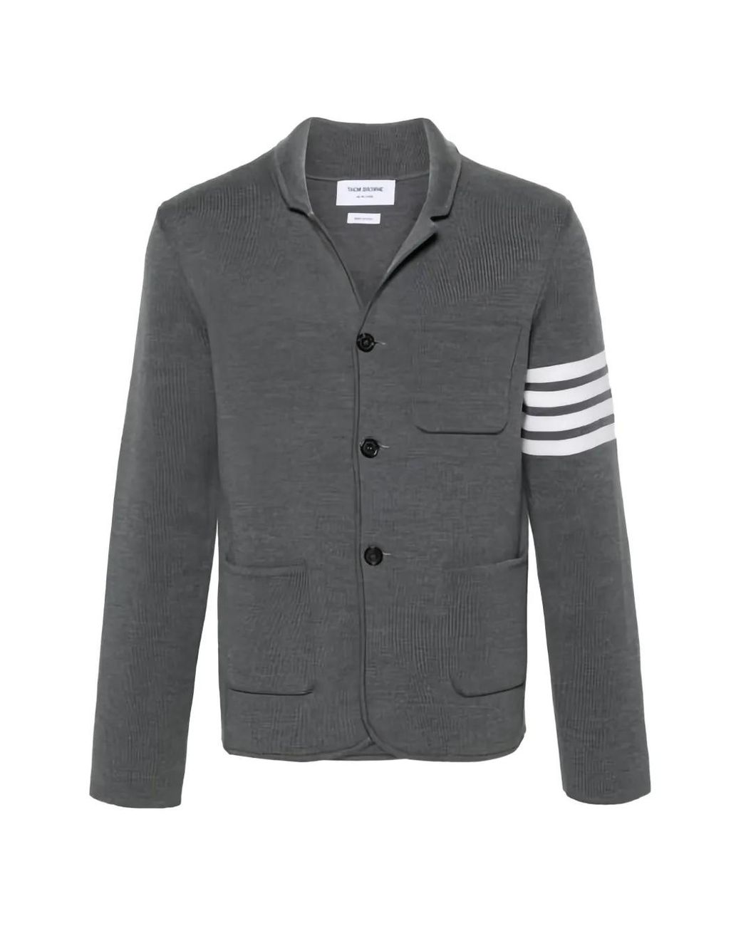 Thom Browne Gray Long-Sleeve Buttoned Blazer for men