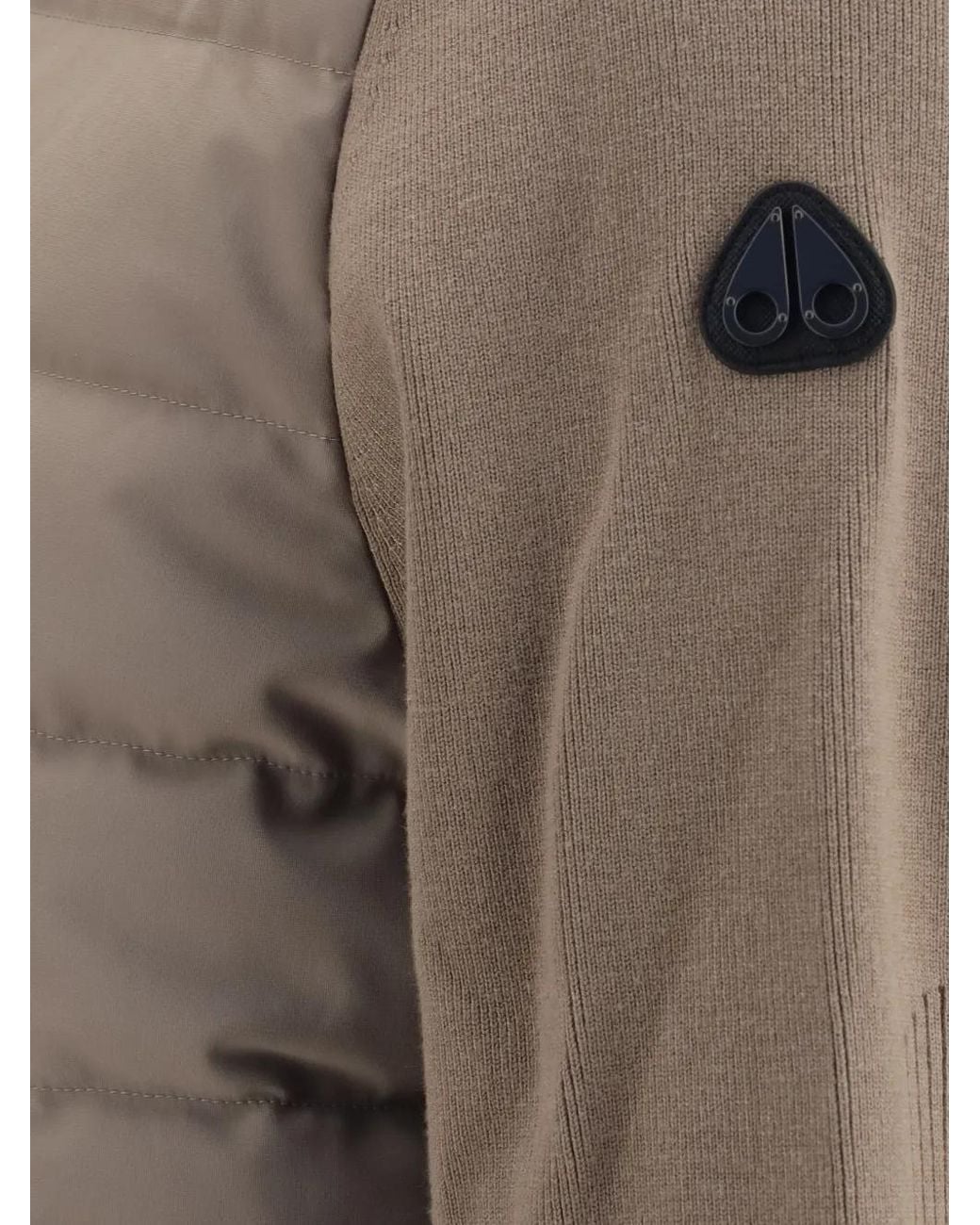 Moose Knuckles Gray Kamet Hybrid Knitted Down Jacket for men