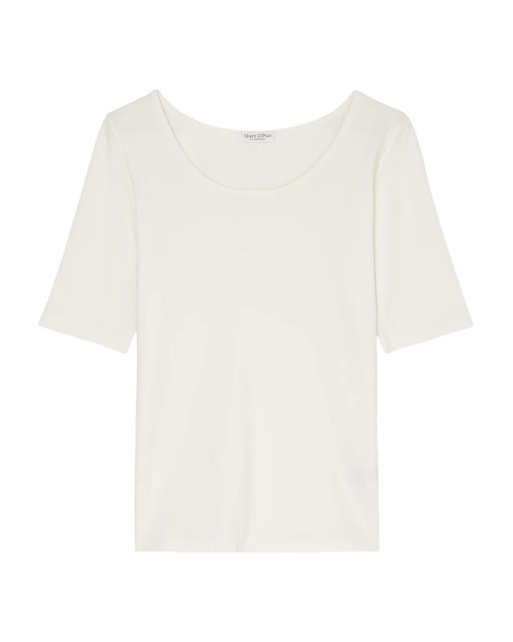 Marc O' Polo White Scooped-Neck T-Shirt