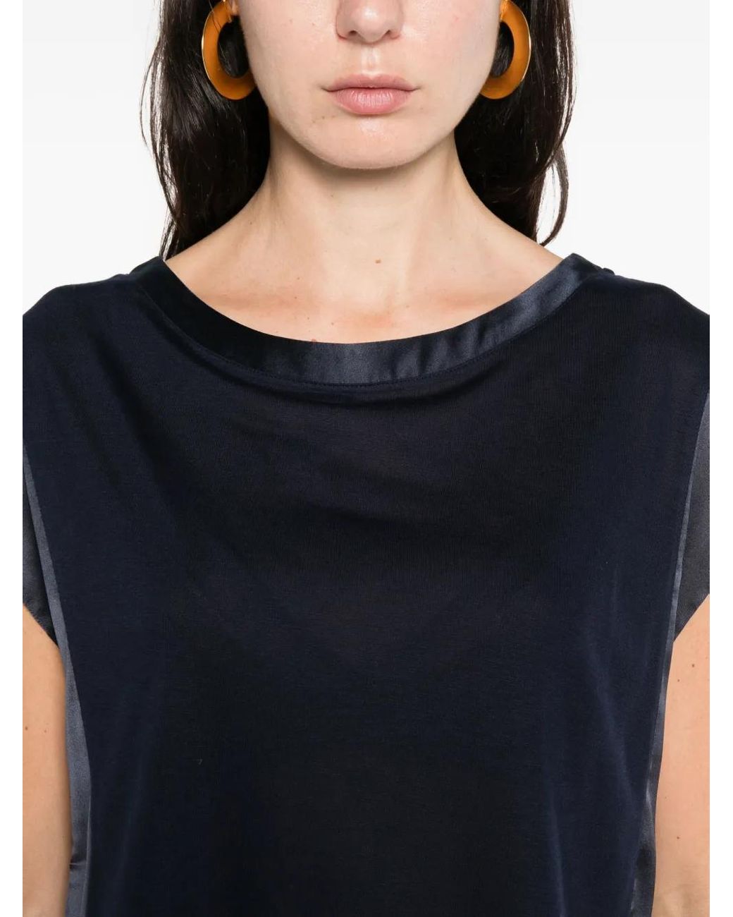 Purotatto Blue Round-Neck Top