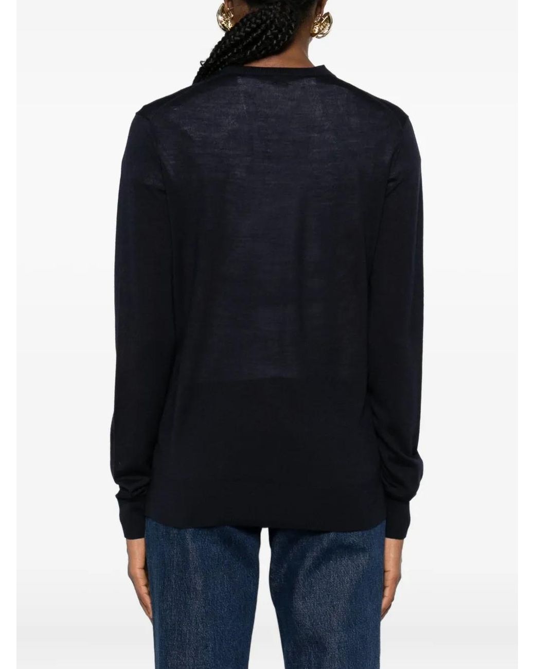 Totême Black Crew-Neck Sweater
