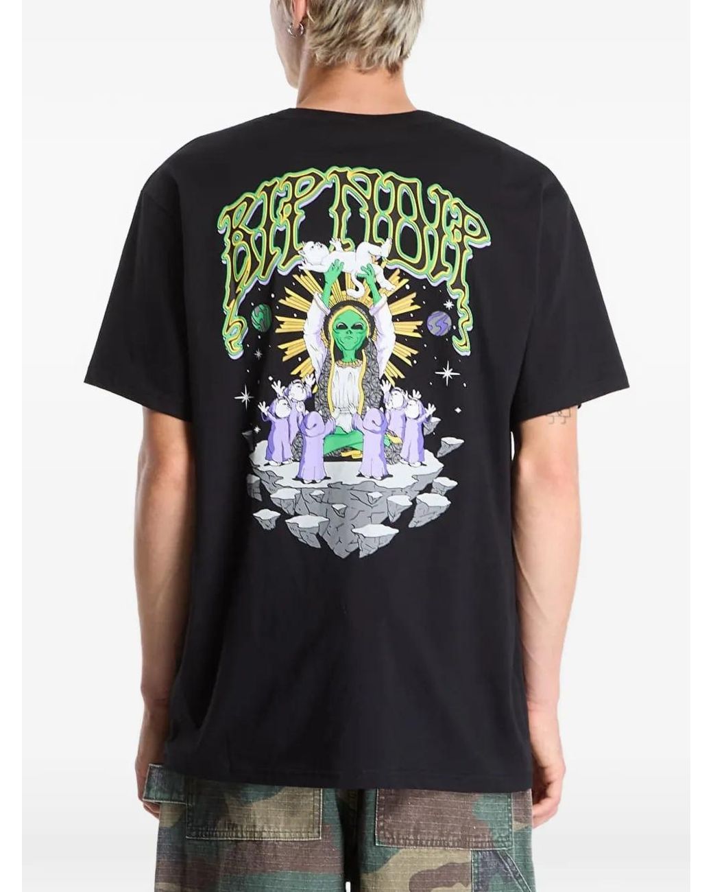 RIPNDIP Black Sanctum Crew-Neck T-Shirt for men