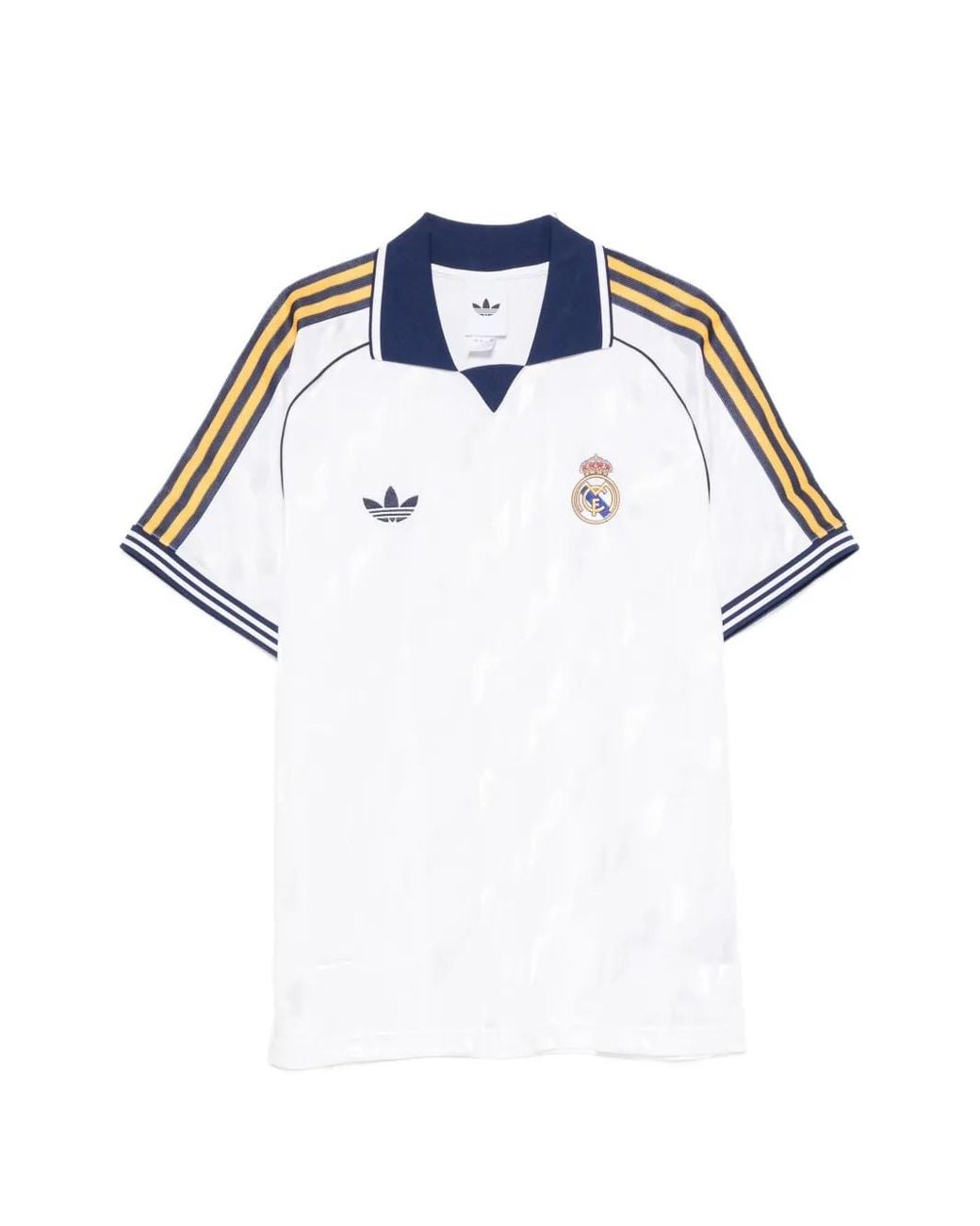 Adidas Blue Real Og Logo-Embroidered Striped T-Shirt for men
