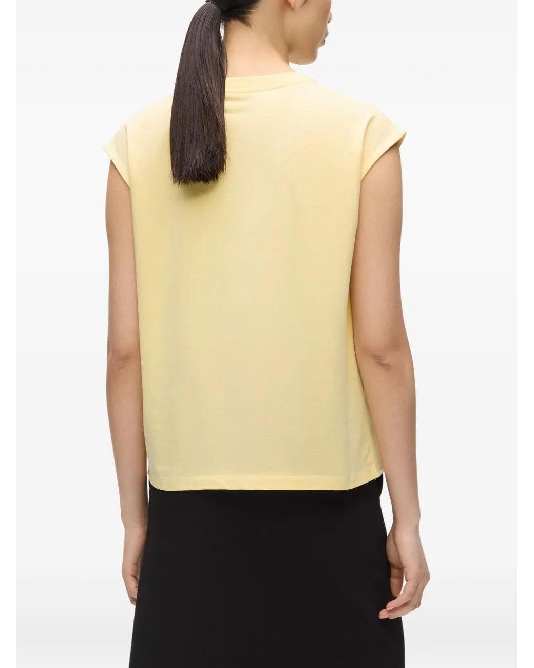 Karl Lagerfeld Natural Signature-Hem Tank Top