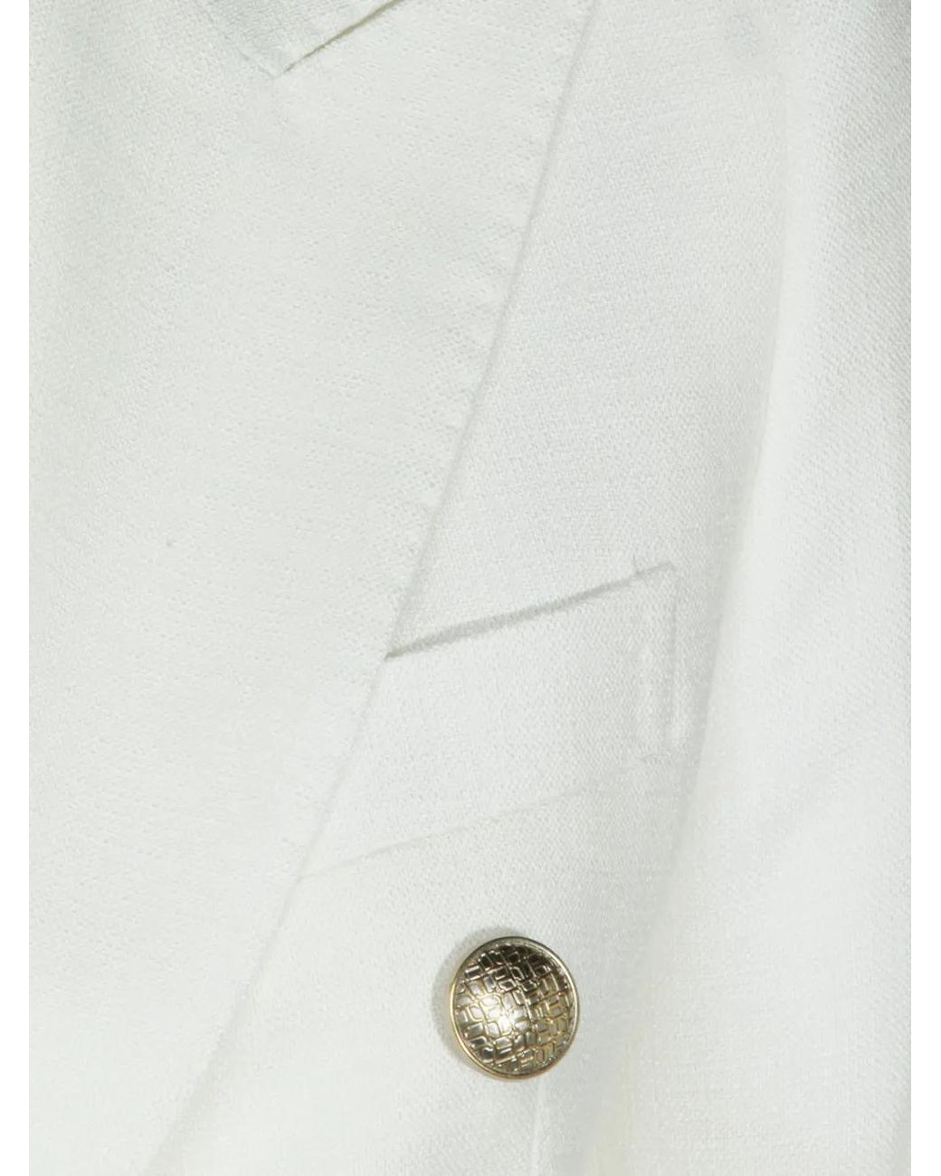 Tagliatore White Button Double-Breasted Blazer