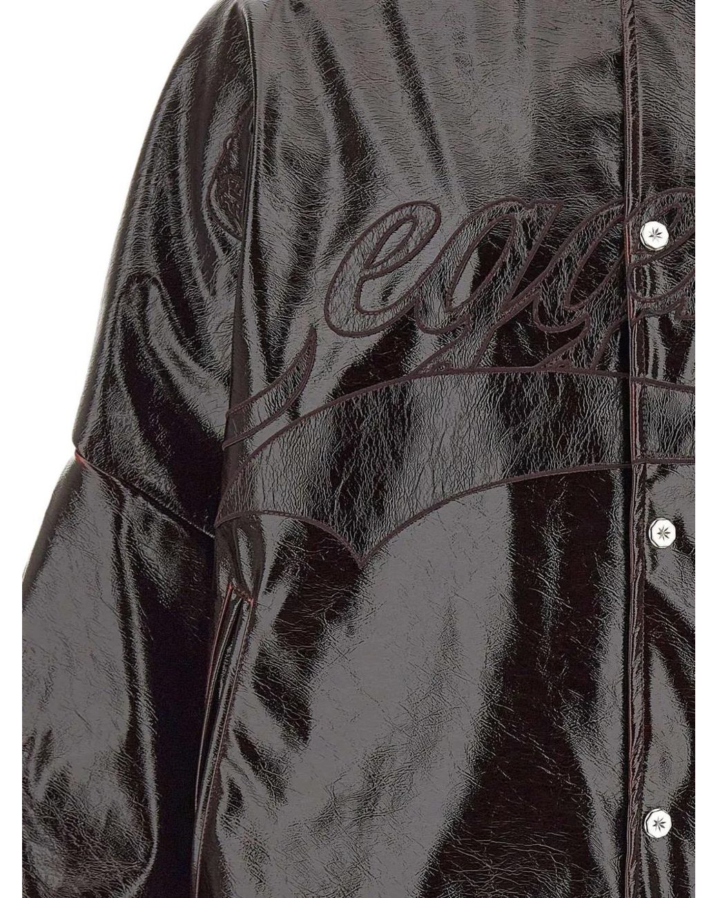 PDF Gray Leggenda Due Embroidered Logo Striped Jacket for men
