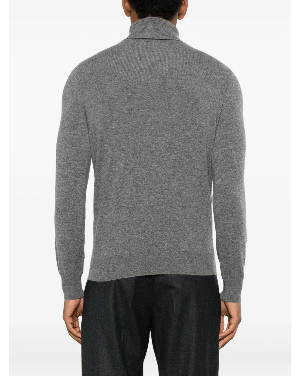 Kangra Gray Roll-Neck Long-Sleeve Sweater for men