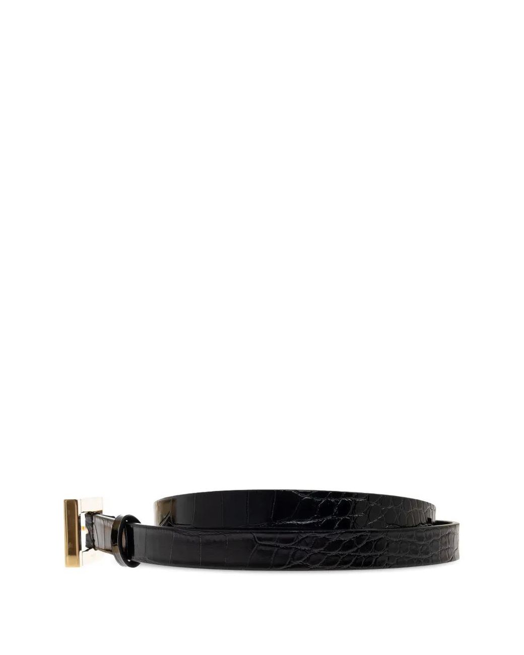 DSquared² White Buckled Leather Belt
