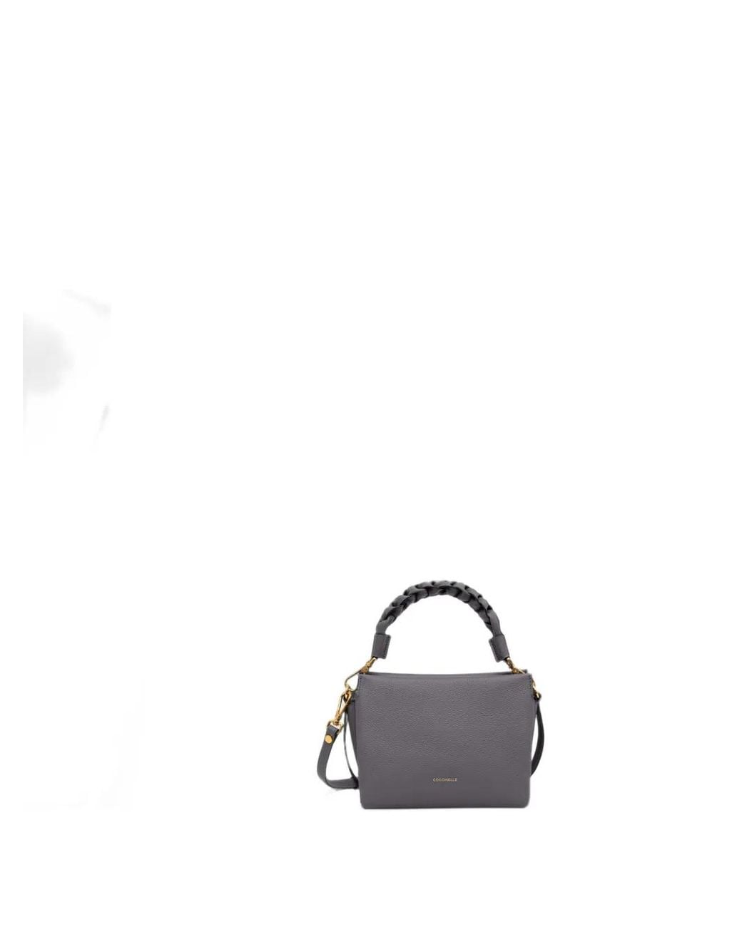 Coccinelle White Small Boheme Braided-Handle Tote Bag