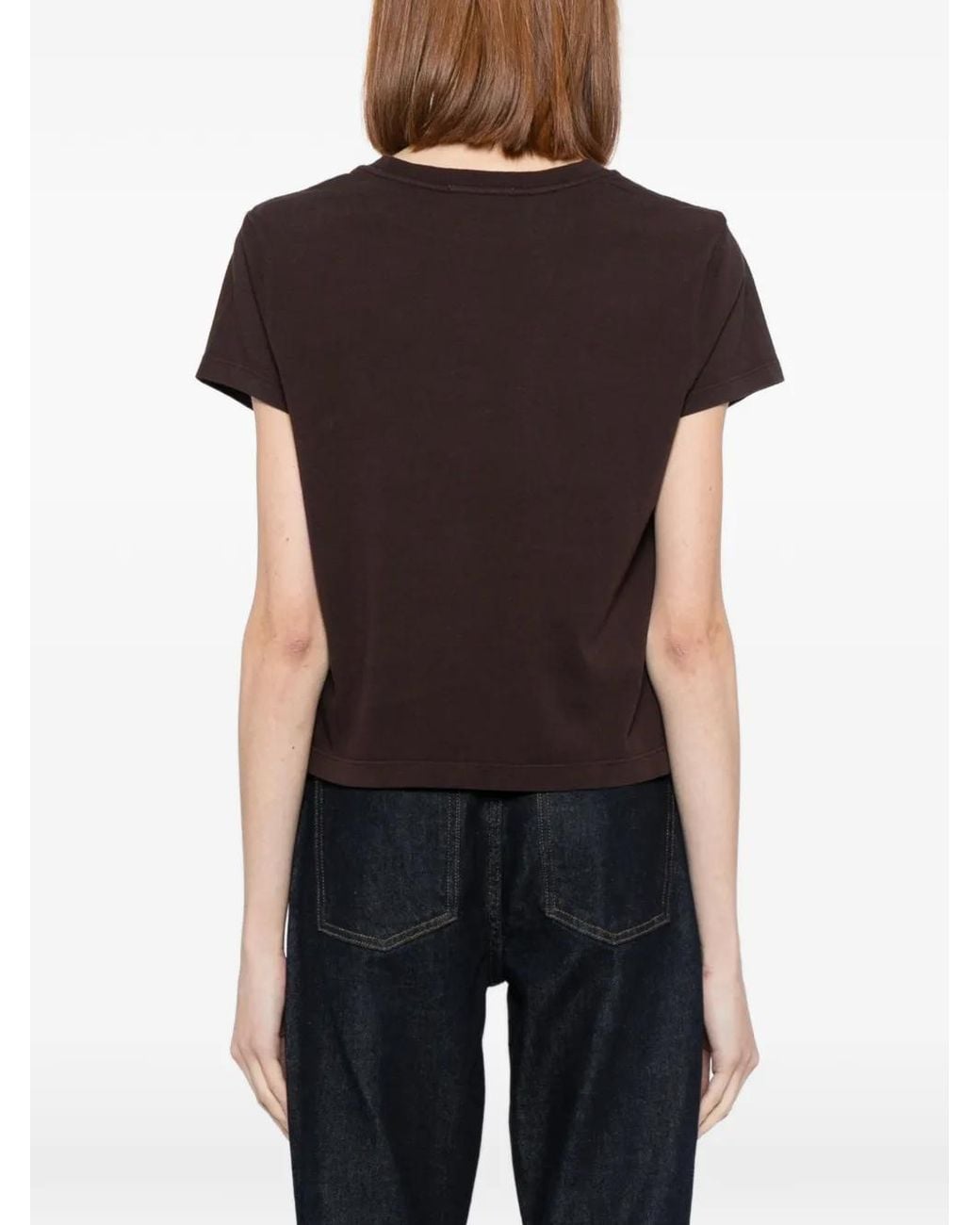 Agolde Black Adine Shrunken T-Shirt