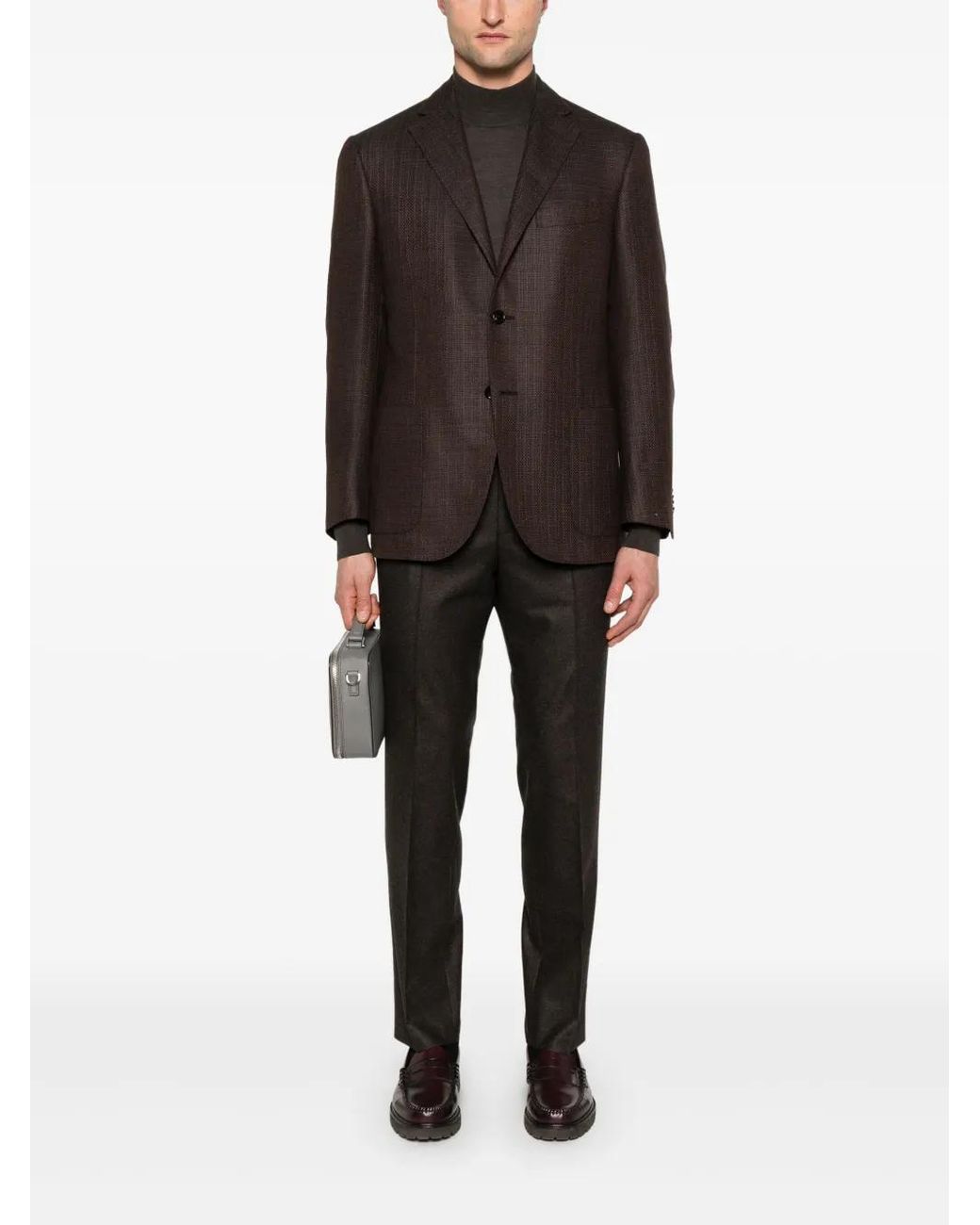 Corneliani Black Single-Breasted Blazer for men