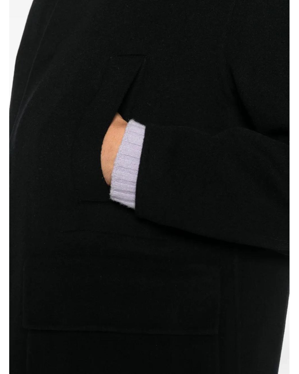 Abrigo Con Bolsillo De Solapa Hevò de hombre de color Black
