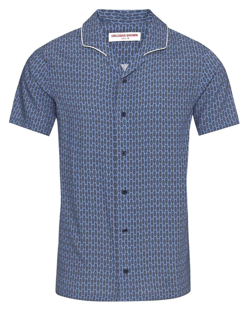 Orlebar Brown Blue Hibbert Shirt for men