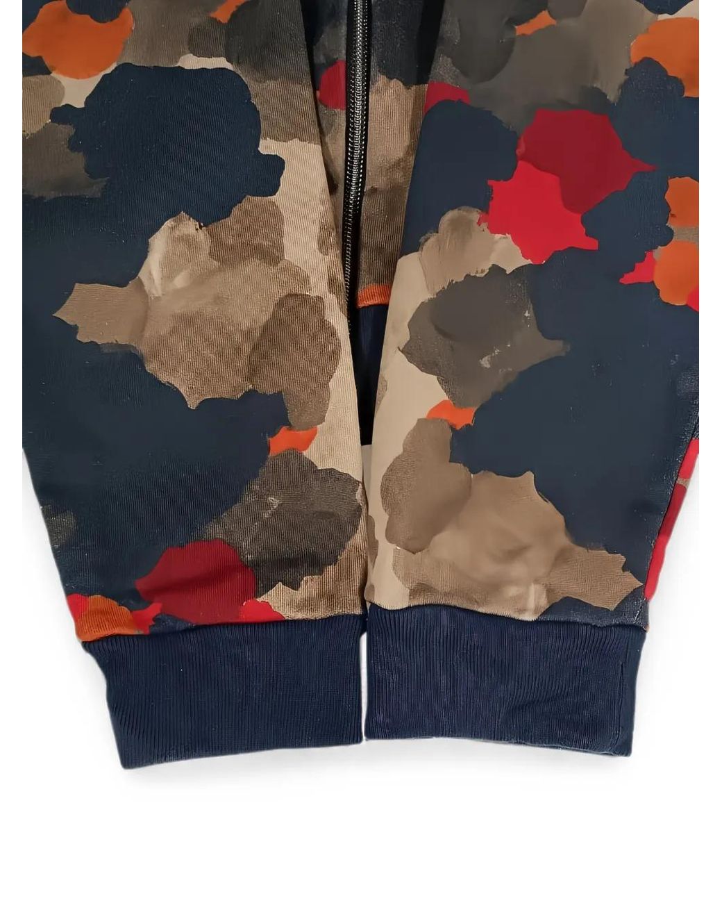Herno Red Camouflage-Print Zip-Up Hoodie for men