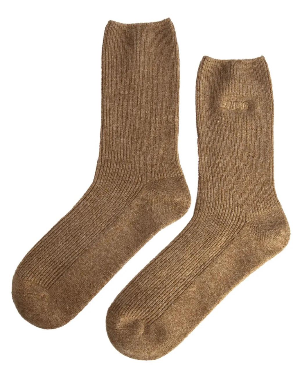 Zadig & Voltaire Brown Cashmere Socks