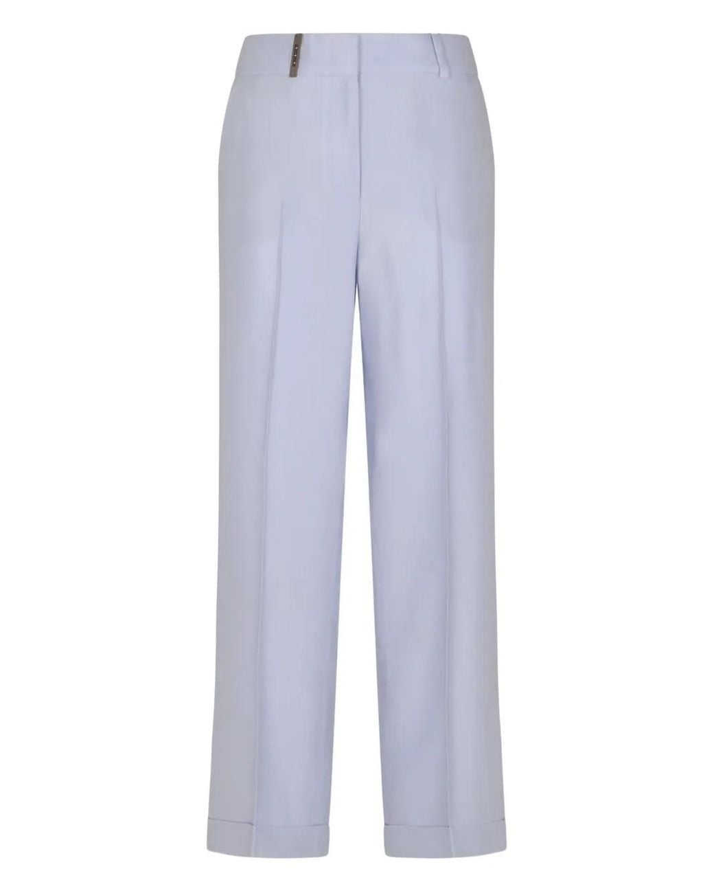 Peserico Blue Straight-Leg Trousers