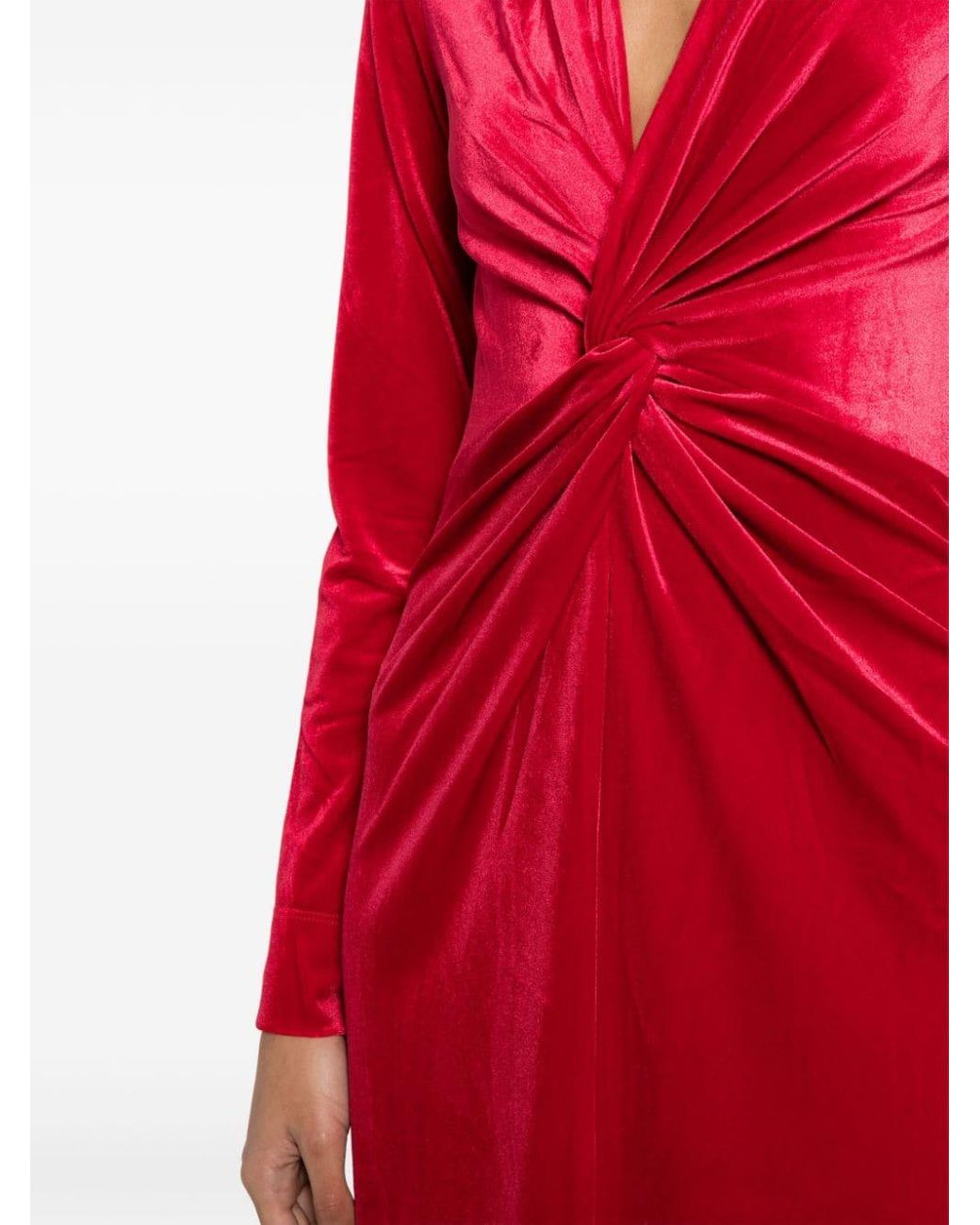 open lace back dress Ganni pink velvet dress  A Piece Lux