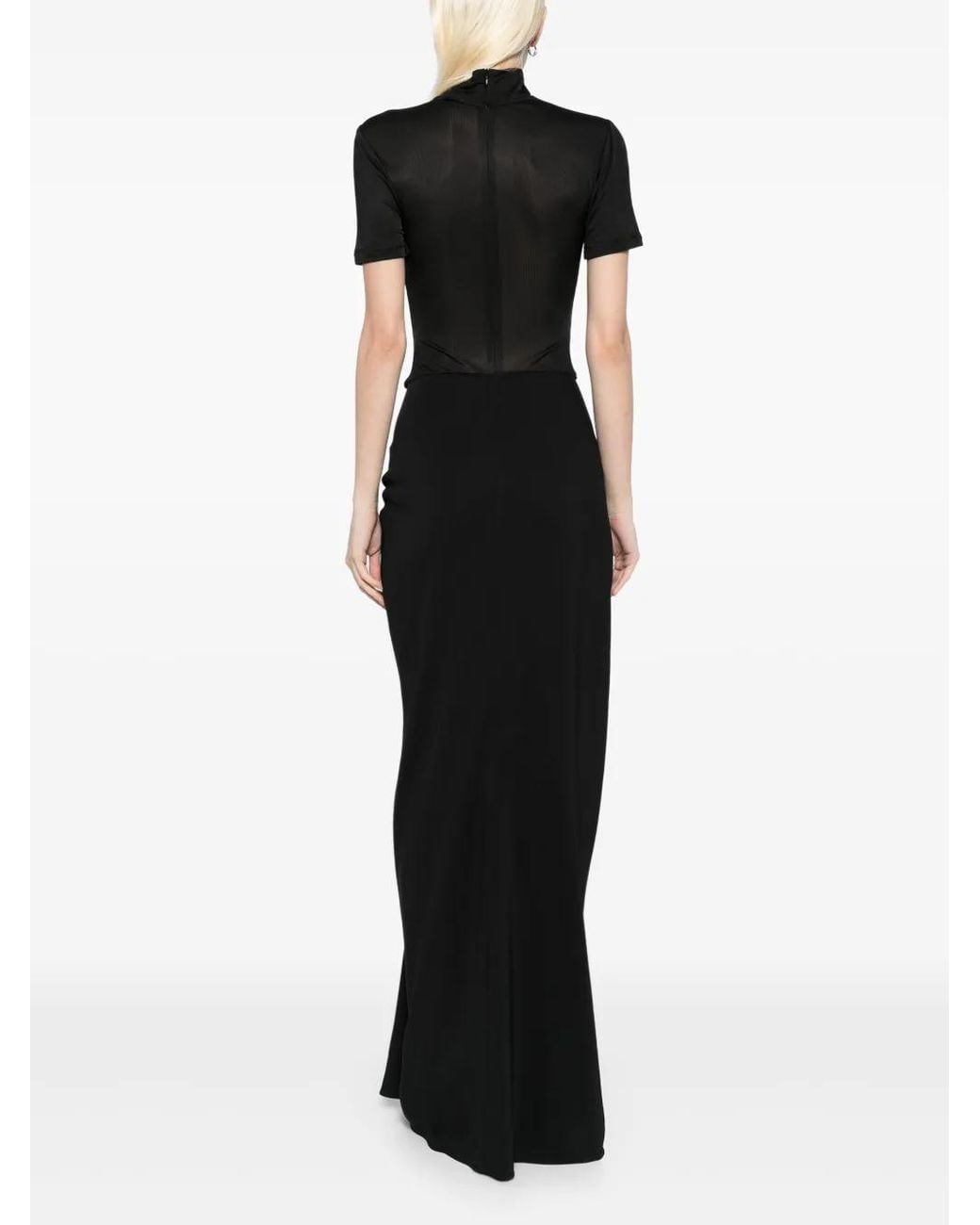 Christopher Esber Black Ruched Gown