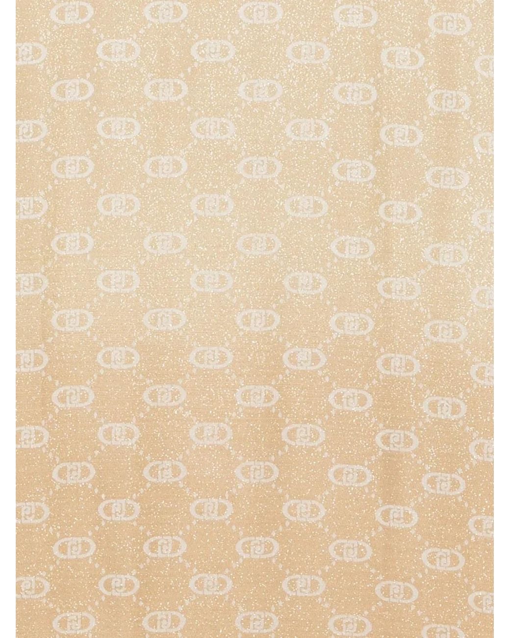 Liu Jo Natural Monogram-Pattern Scarf