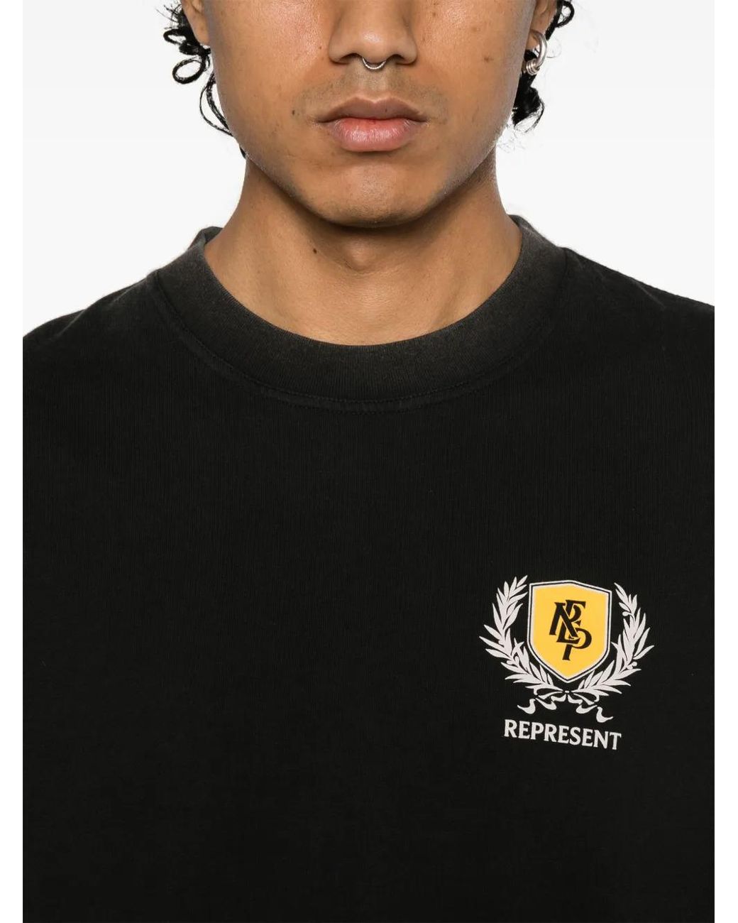 Represent Black Crest T-Shirt for men