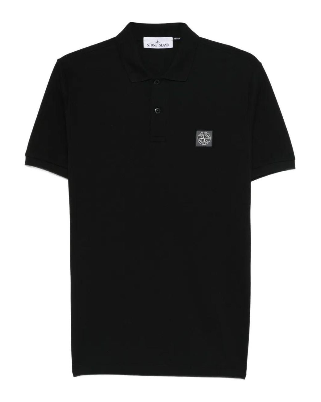Stone Island Black Polo Short Sleeve