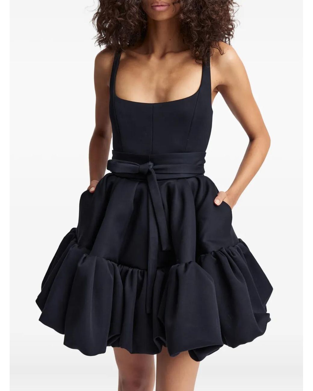 16Arlington Black Drina Mini Dress