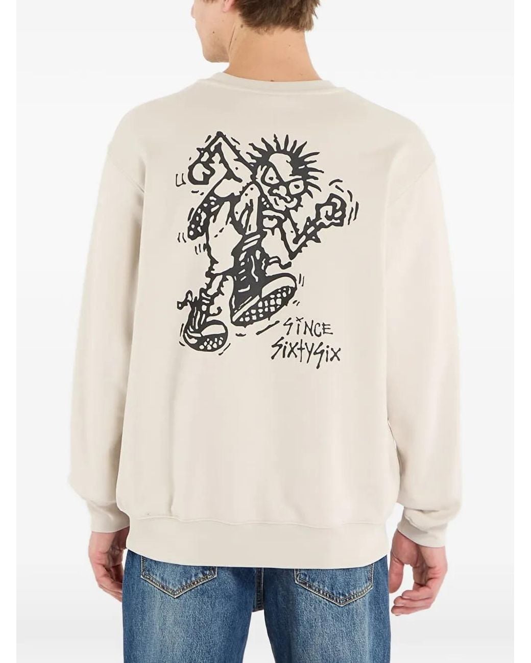 Vans White Stomper Loose-Fit Sweatshirt for men
