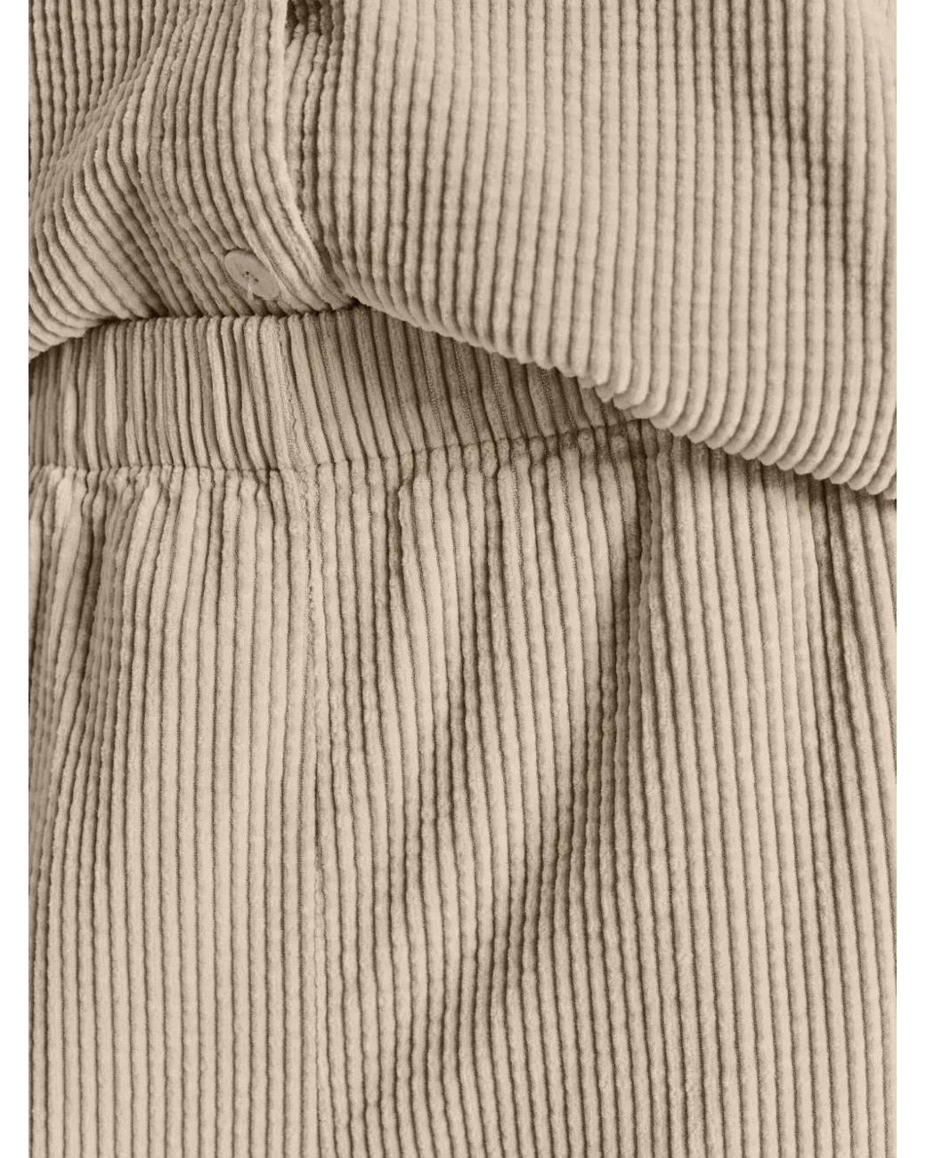 American Vintage Padow Ribfluwelen Broek Met Elastische Taille in het Natural