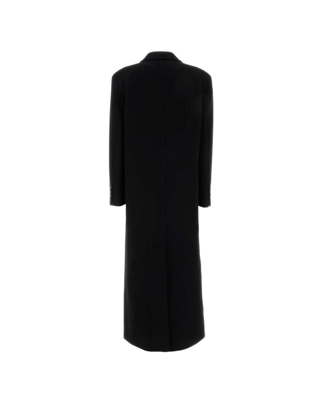 LE SULLY STUDIO Black Double-Breasted Wool Coat