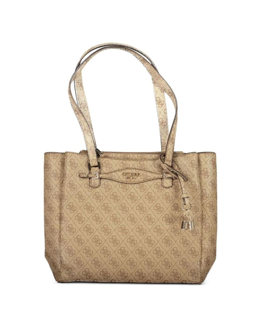 Guess Natural Monogram Tote Bag