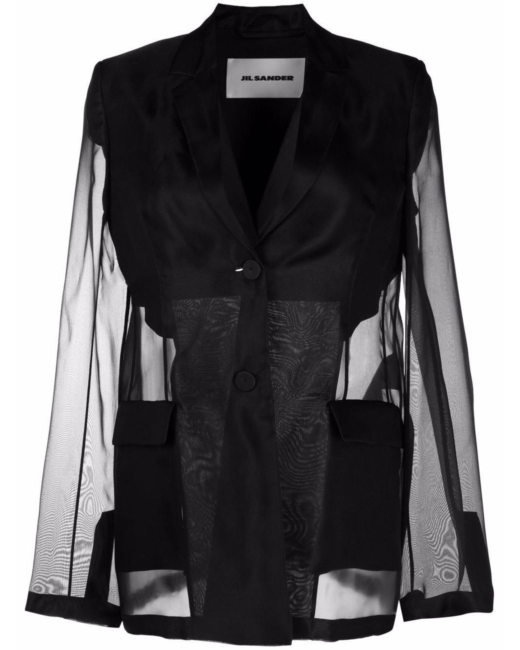 black sheer blazer