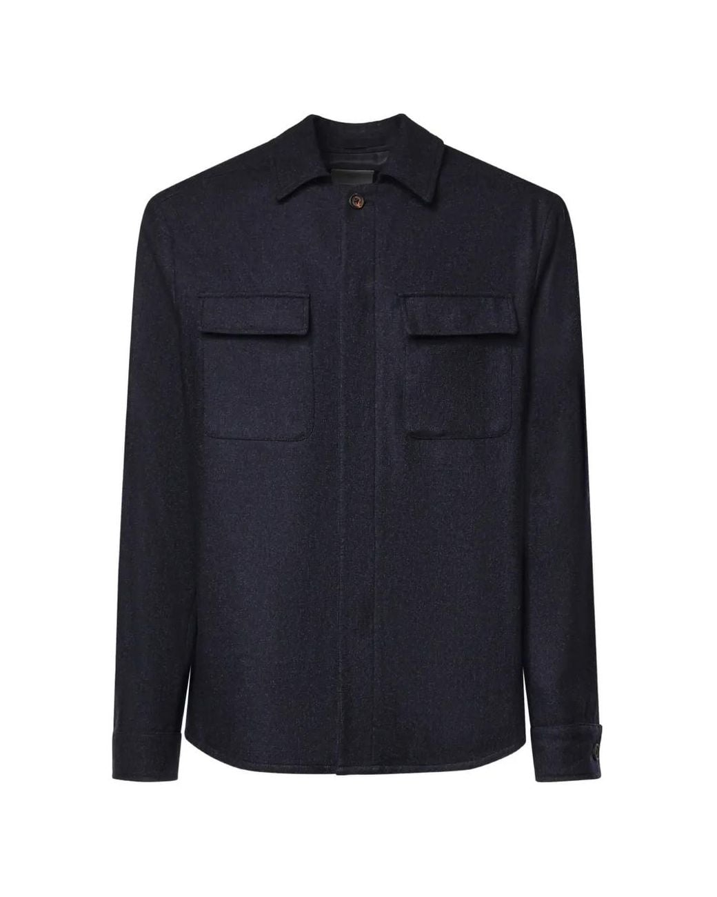 Eleventy Blue Surchemise À Boutonnière for men