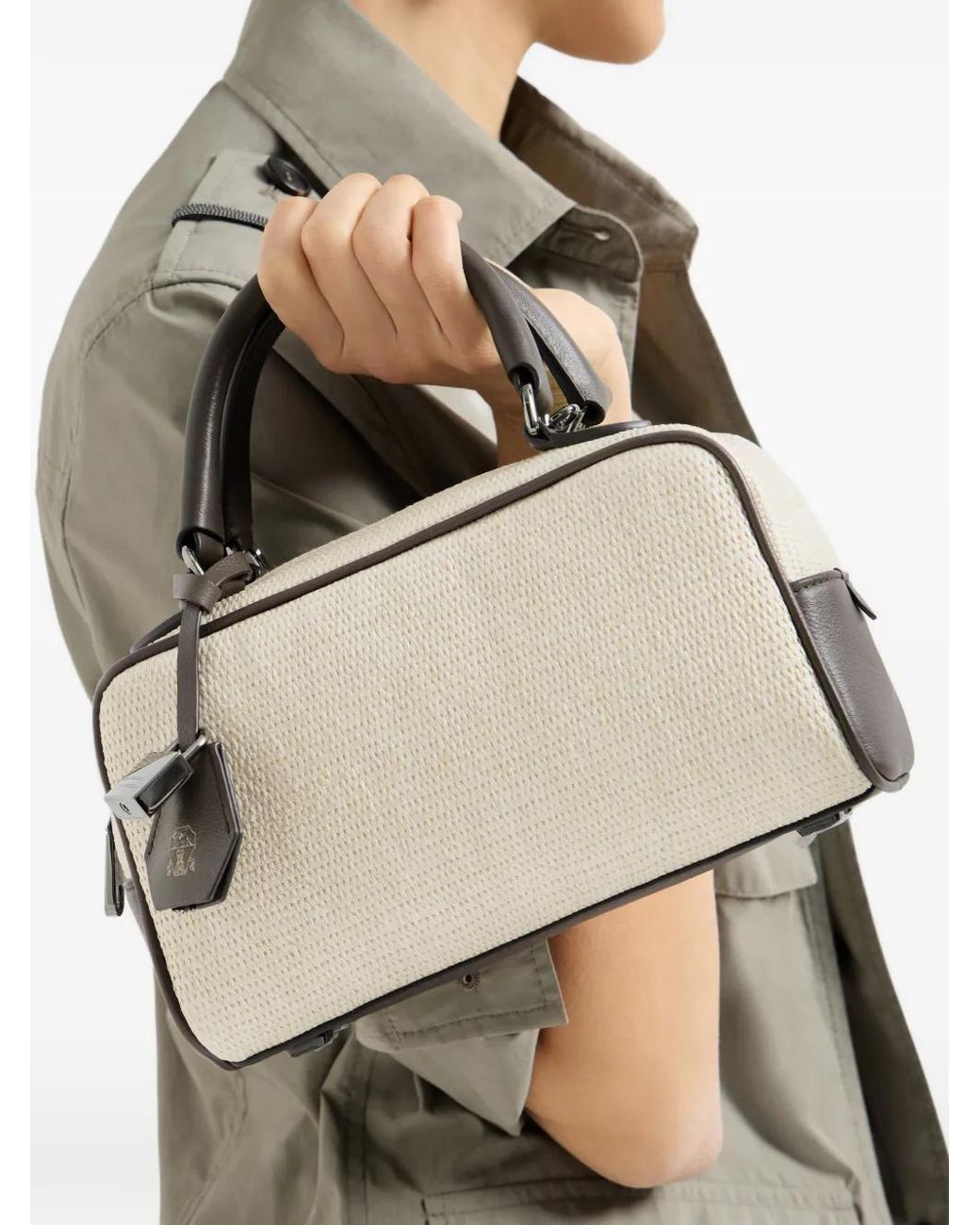 Brunello Cucinelli Metallic Bowling Bag